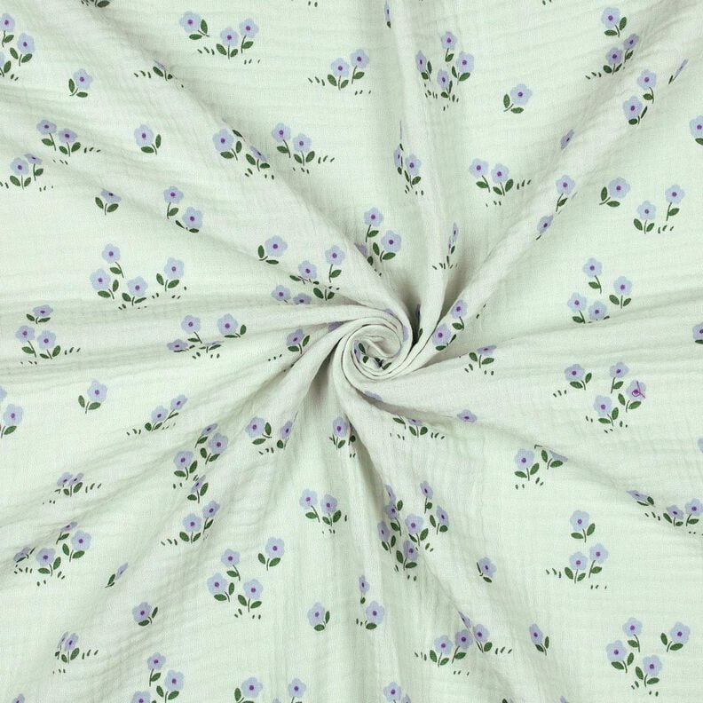 Double Gauze/Muslin Little flowers | Poppy Fabrics – pale mint,  image number 3