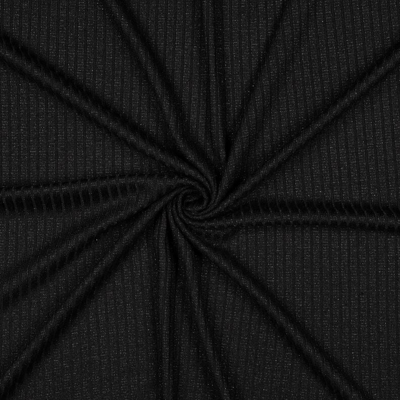 Ribbed Knit Lurex – black, image number 1