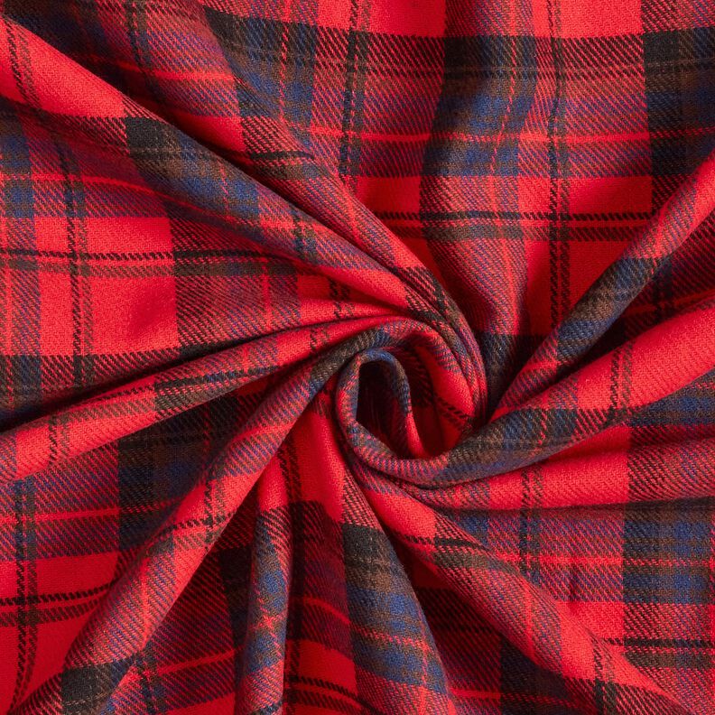 Cotton Flannel checked – chili/indigo, image number 3