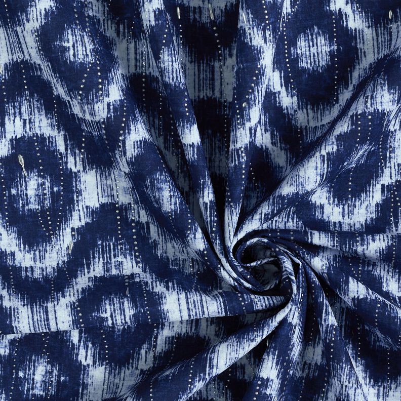 Cotton Poplin diamonds & glitter drops – indigo/white,  image number 3