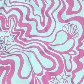 Cotton Poplin The Wanderer | Nerida Hansen – ice blue/purple, 
