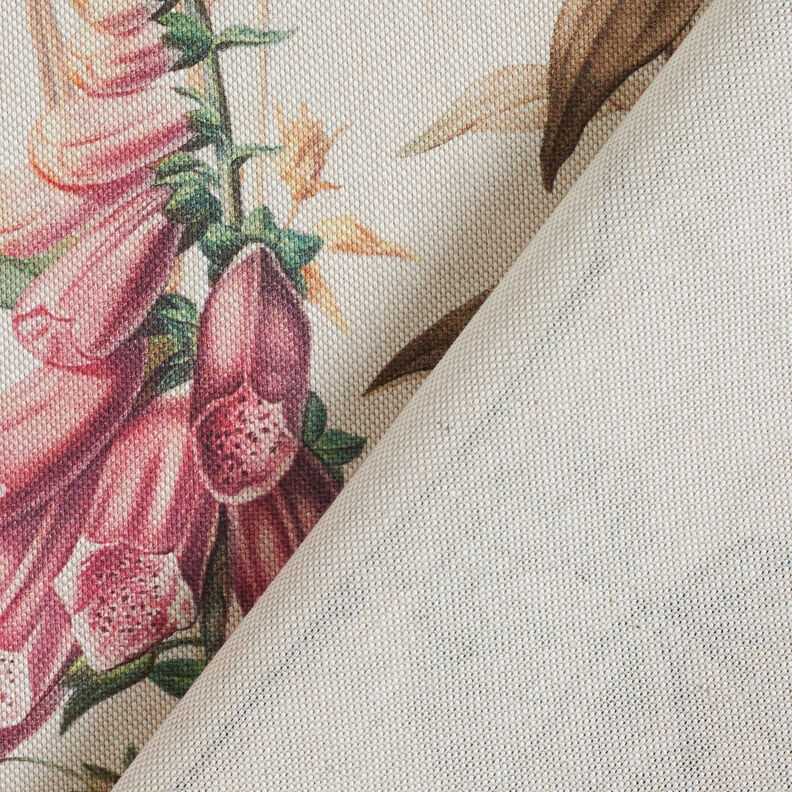 Decor Fabric Half Panama Field of flowers – natural, image number 4
