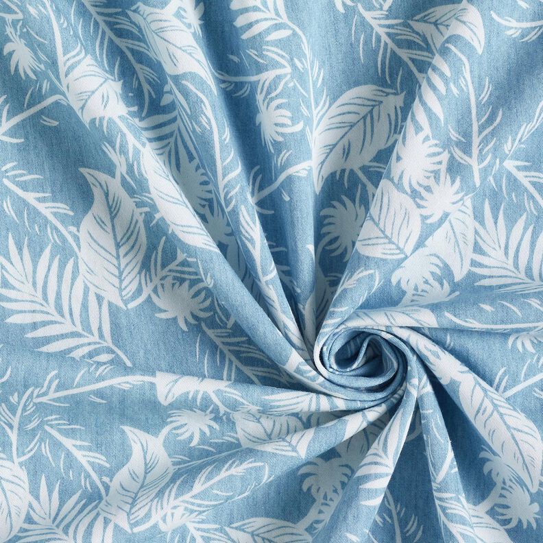 cotton chambray palms – light blue/ivory,  image number 3