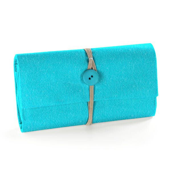 Felt 90 cm / 1 mm thick – turquoise,  image number 4