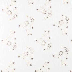 Fine cord embroidery and sequin flowers – cream, 