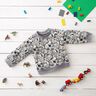 Brushed Sweatshirt Fabric abstract woodland animals Digital Print – misty grey,  thumbnail number 6