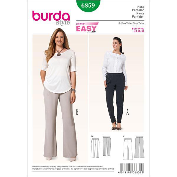Pants / Pull-on Pants, Burda 6859,  image number 1