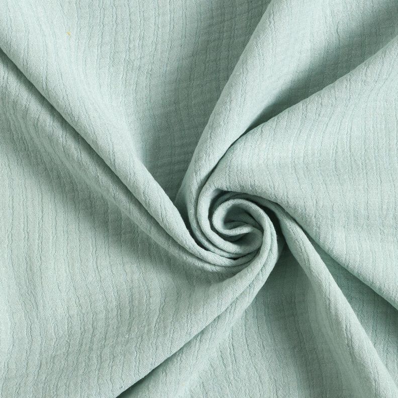 Linen Cotton Blend Jacquard Wave Pattern – pale mint,  image number 4