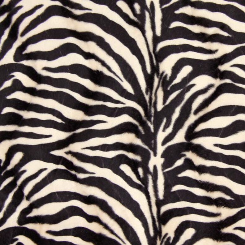 Imitation fur zebra – cream/black,  image number 1
