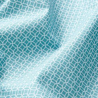 Cotton Cretonne small tile motif – light petrol, 