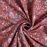 French Terry Paisley Flowers Digital Print – burgundy,  thumbnail number 4
