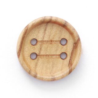 4-Hole Wooden Button  – natural, 