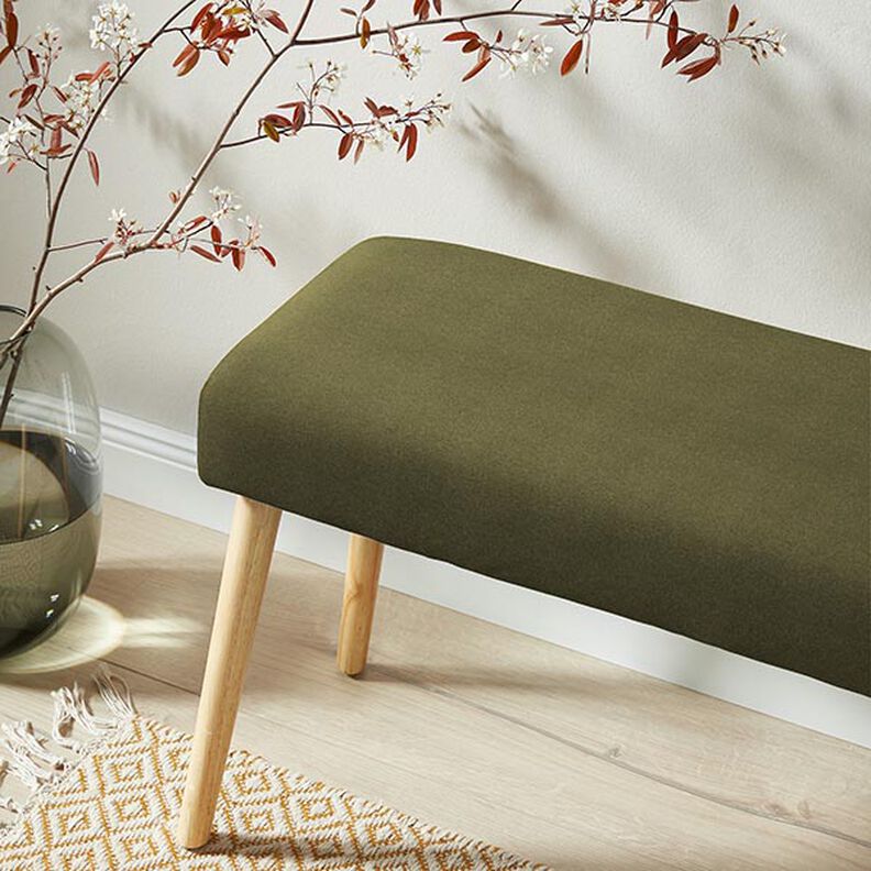 Matte Velvet Upholstery Fabric – olive,  image number 6