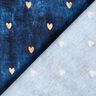 Cotton Jersey golden hearts | Glitzerpüppi – indigo,  thumbnail number 4