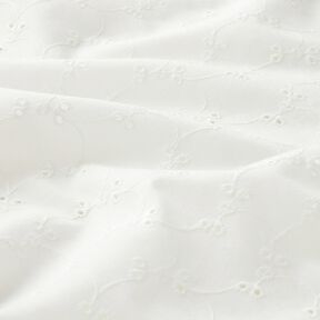Broderie Anglaise delicate flowers – white, 