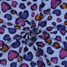 Brushed Sweatshirt Fabric colourful hearts | Poppy Fabrics – steel blue,  thumbnail number 3