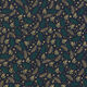 Cotton Poplin Branches and Berries – midnight blue/gold,  thumbnail number 1