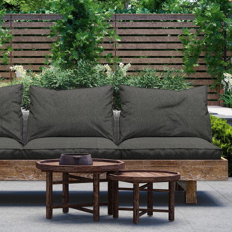 Outdoor Fabric Bouclé Look – anthracite,  image number 6