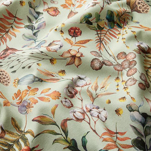 Decorative fabric, half Panama dried plants, recycled – mint,  image number 2