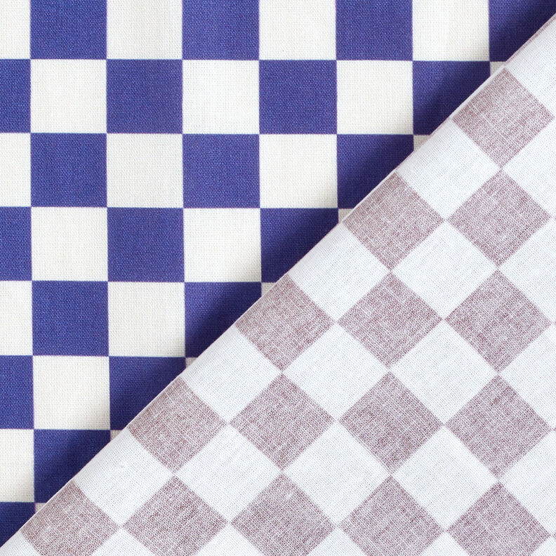 GOTS Cotton Poplin chessboard pattern gradient | TCC x LOOKS by Wolfgang Joop – indigo/burgundy,  image number 6