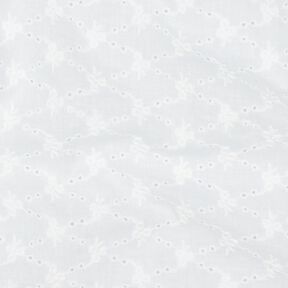 Cotton Broderie Anglaise flower diamonds| Poppy Fabrics – white, 