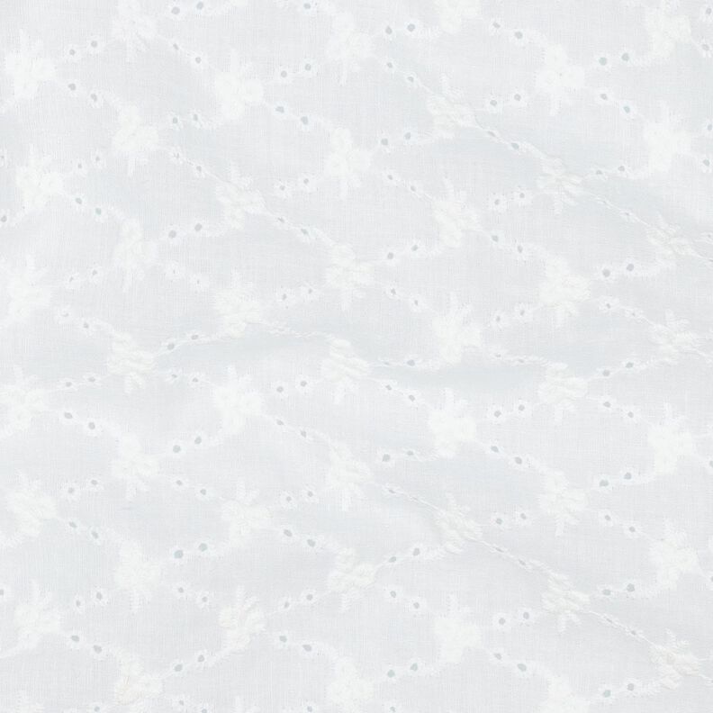 Cotton Broderie Anglaise flower diamonds| Poppy Fabrics – white,  image number 2