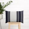 Decor Fabric Panama Block Stripes – blue-black/misty grey,  thumbnail number 7