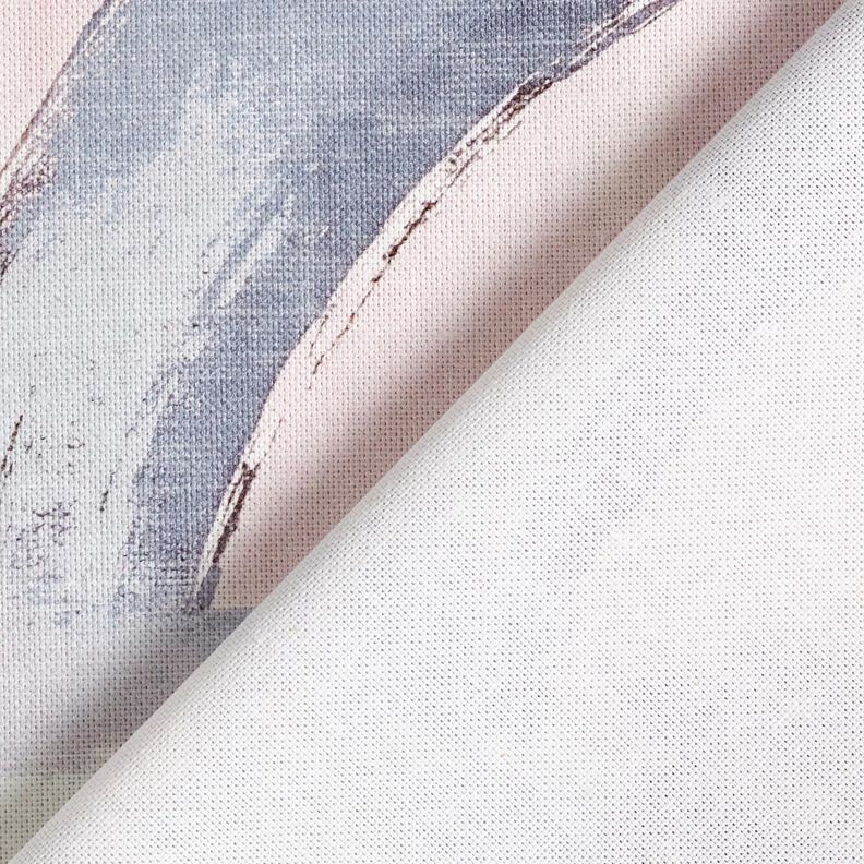 Decor Fabric Half Panama abstract rings – pastel mauve/blue, image number 4