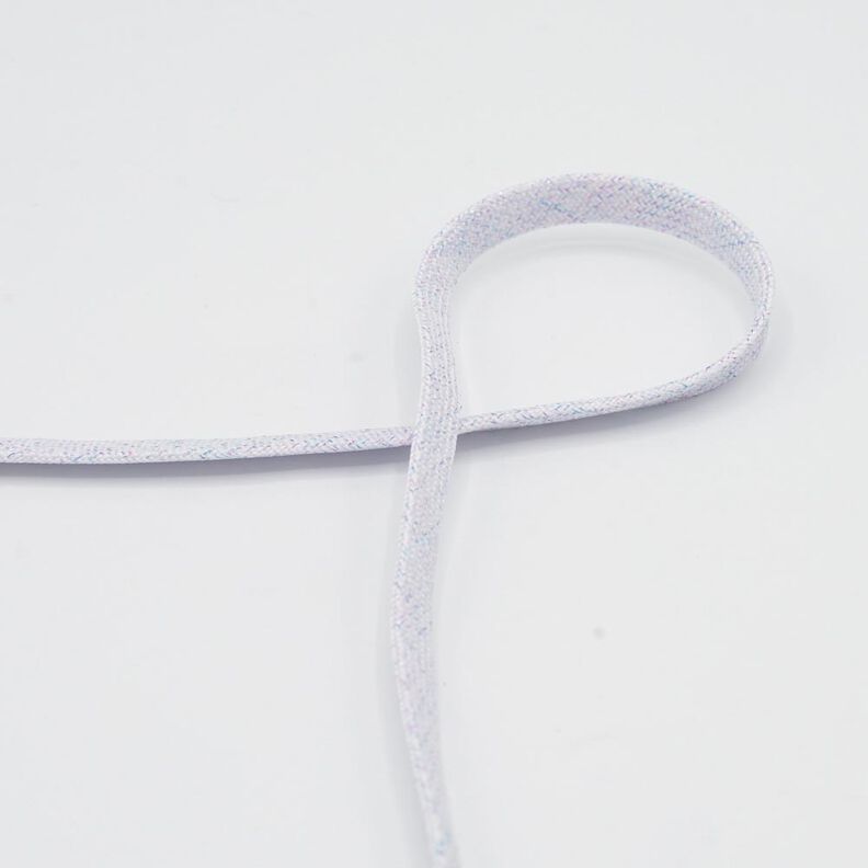 Flat cord Hoodie Lurex [8 mm] – white/mauve,  image number 1
