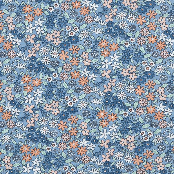 Cotton Jersey Flower Meadow | by Poppy – dove blue, image number 1