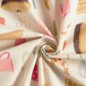 Decor Fabric Half Panama cakes and tarts – light beige/pink,  thumbnail number 3