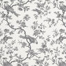 Cotton Cretonne birds – slate grey/offwhite,  thumbnail number 1