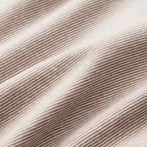 Tubular cuff fabric narrow stripes – chocolate/offwhite, 