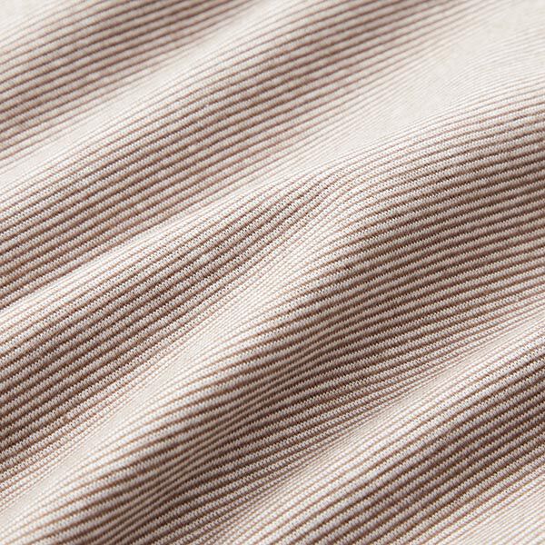 Tubular cuff fabric narrow stripes – chocolate/offwhite,  image number 2