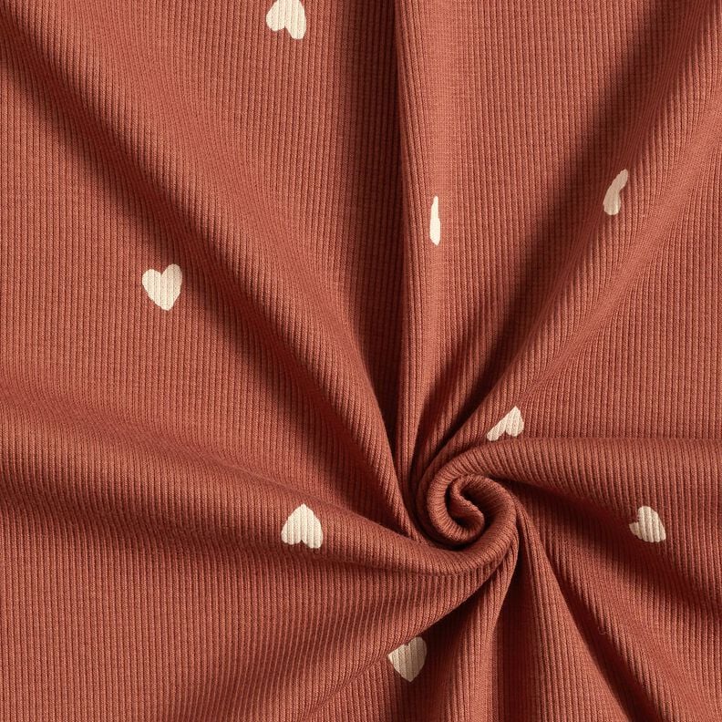 Ribbed Jersey hearts – red,  image number 3