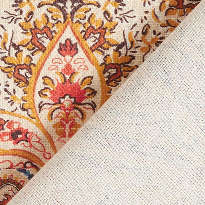 Decor Fabric Half Panama Retro Paisley – beige,  image number 4