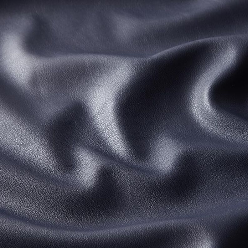 Smooth Stretch Faux Leather – navy blue,  image number 2