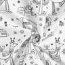 Cotton Poplin Colouring Fabric Christmas – white/black,  thumbnail number 4