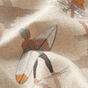 Decor Fabric Half Panama surfer – eucalyptus/natural, 