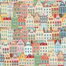 Decor Fabric Half Panama townhouses – ivory/taupe,  thumbnail number 1