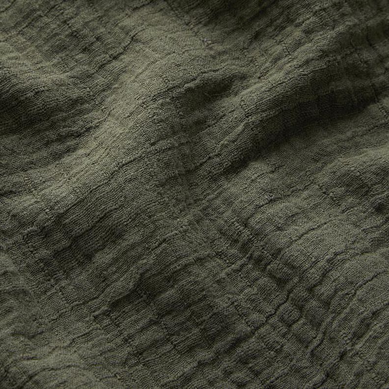 Bamboo Double Gauze/Muslin Texture – olive,  image number 2