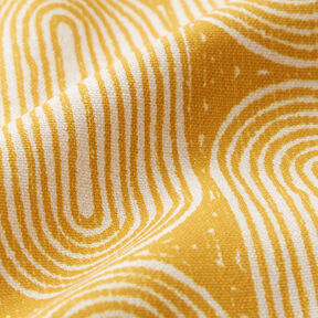 Decor Fabric Half Panama Arches – curry yellow/natural, 