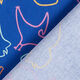 Cotton Poplin Dino contours – royal blue,  thumbnail number 4