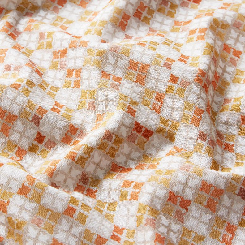 Poplin oriental dream fabric package – misty grey/copper,  image number 4