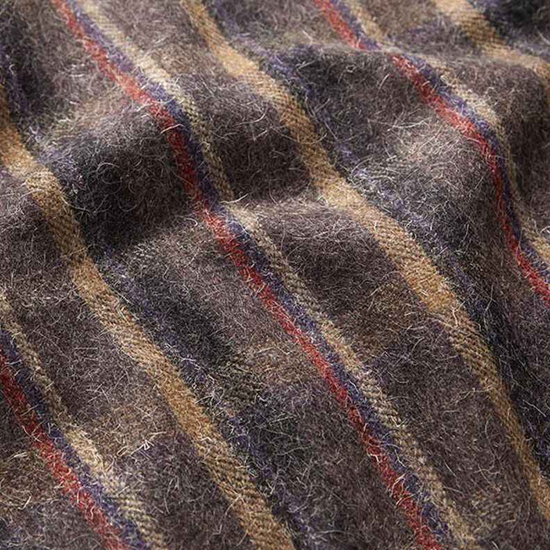 Plaid Pure New Wool Blend – dark taupe,  image number 2