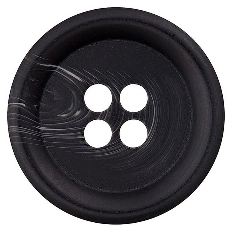 4-Hole Polyester Button – black/white,  image number 1