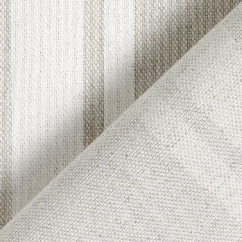 Decor Fabric Panama Block Stripes – offwhite/misty grey, image number 4