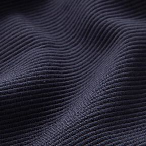 Ottoman ribbed jersey Plain – navy blue, 