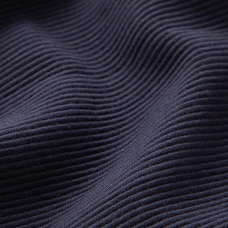 Ottoman ribbed jersey Plain – navy blue,  image number 3