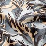 Satin crepe sea flowers – slate grey/beige,  thumbnail number 2